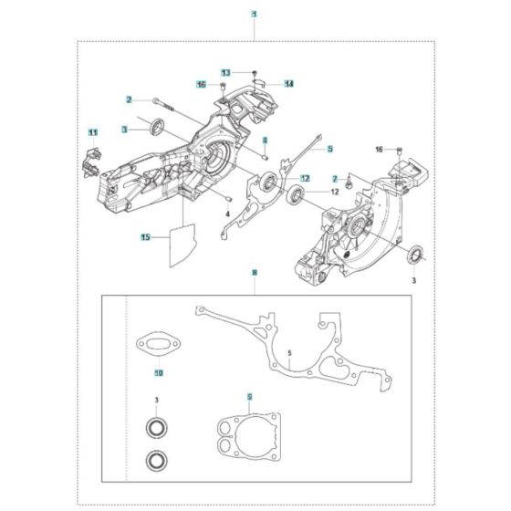 Crankcase Assembly for K970