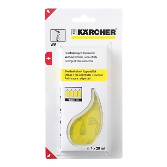 Glass Cleaning Sachets (4x20ml) by Karcher - 6.295.302.0