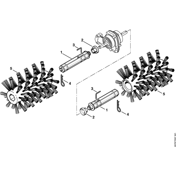 KB-KM Bristle brush for Stihl KombiTool