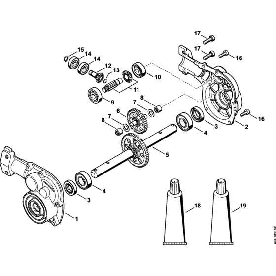 KB-KM Gear head for Stihl KombiTool