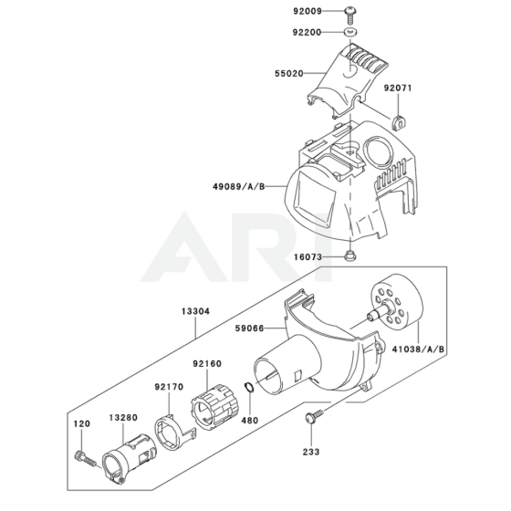 Cooling Equipment for Kawasaki KBL23A Brushcutter