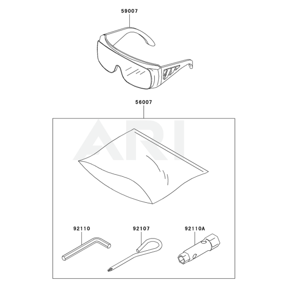 Tool for Kawasaki KBL26A Brushcutter