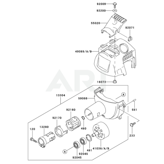 Cooling Equipment for Kawasaki KBL26A Brushcutter