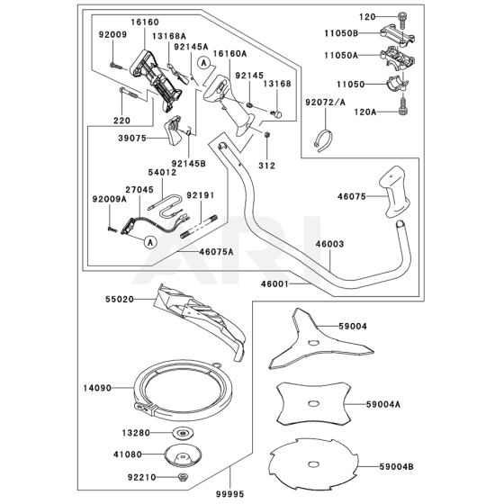 Optional Parts for Kawasaki KBL34A Brushcutter