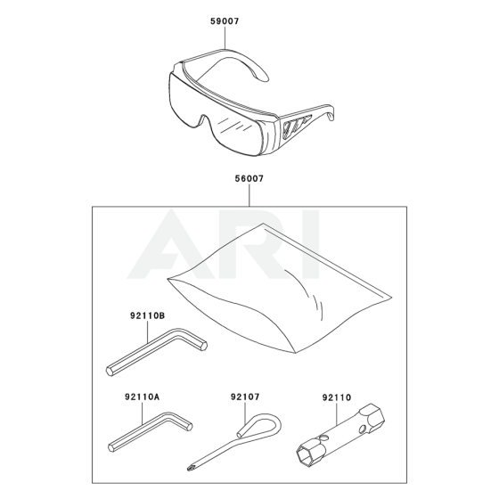 Tool for Kawasaki KBL34A Brushcutter