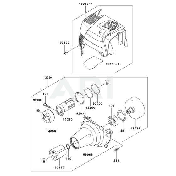 Cooling Equipment for Kawasaki KBL35A Brushcutter