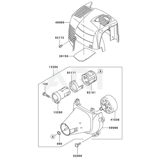 Cooling Equipment for Kawasaki KCL525A Hedge Trimmer