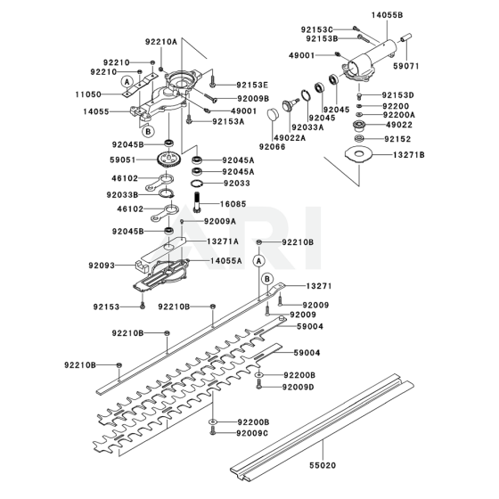 Case / Cutter for Kawasaki KCL600A Hedge Trimmer