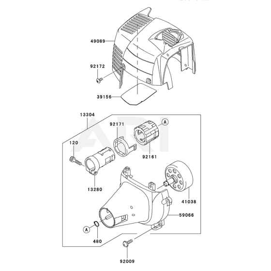 Cooling Equipment for Kawasaki KCS525A Hedge Trimmer