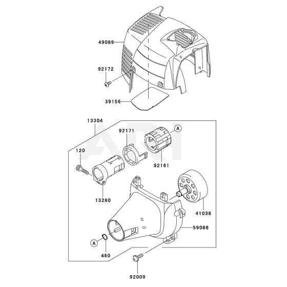 Cooling Equipment for Kawasaki KCS525AC Hedge Trimmer