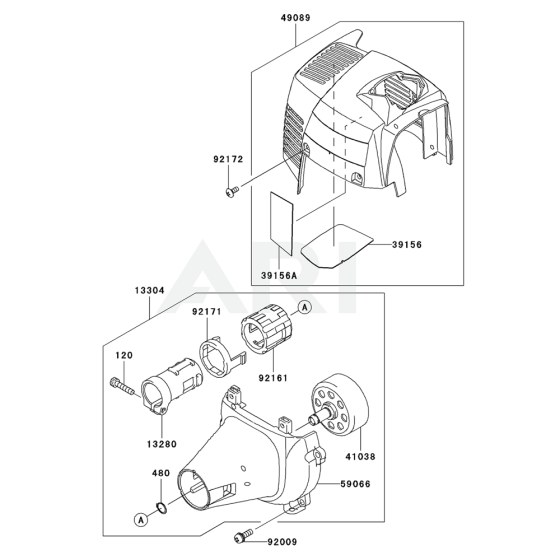 Cooling Equipment for Kawasaki KCS600A Hedge Trimmer