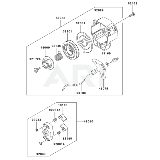 Tool for Kawasaki KEL27B Edgers