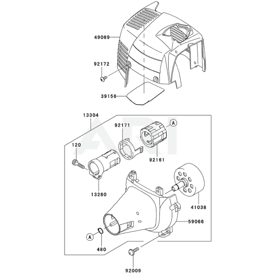 Cooling Equipment for Kawasaki KEL27B Edgers