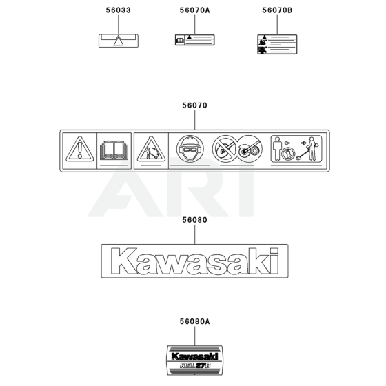 Label for Kawasaki KEL27B Edgers