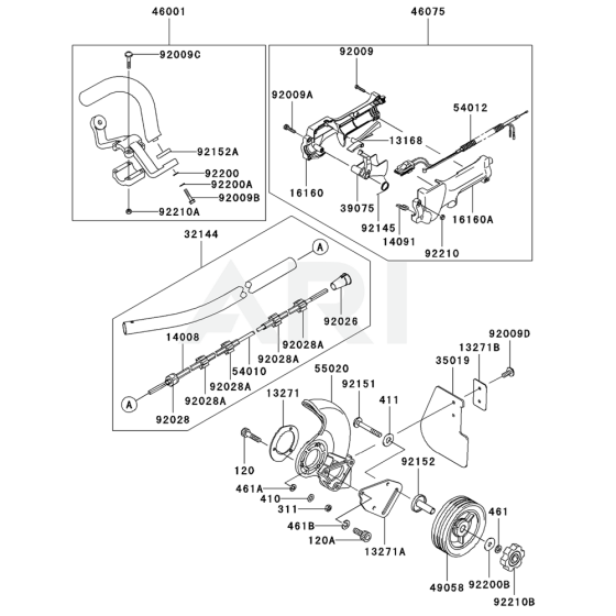 Pipe / Handle / Guard for Kawasaki KEL27BC Edgers