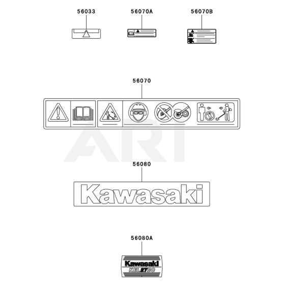 Label for Kawasaki KEL27BC Edgers