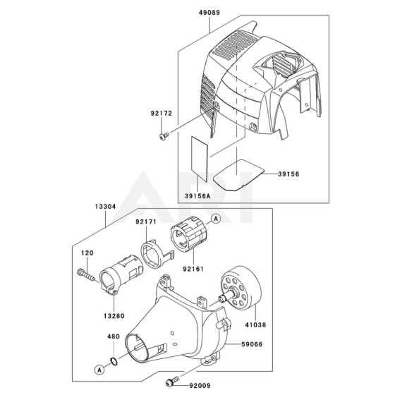 Cooling Equipment for Kawasaki KGT27B String Trimmers