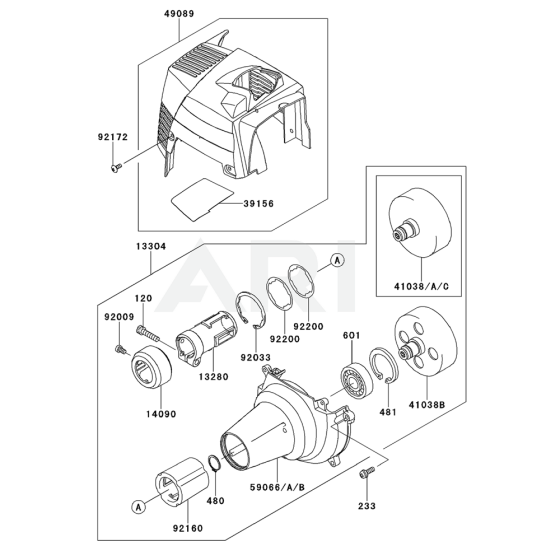 Cooling Equipment for Kawasaki KGT35B String Trimmers