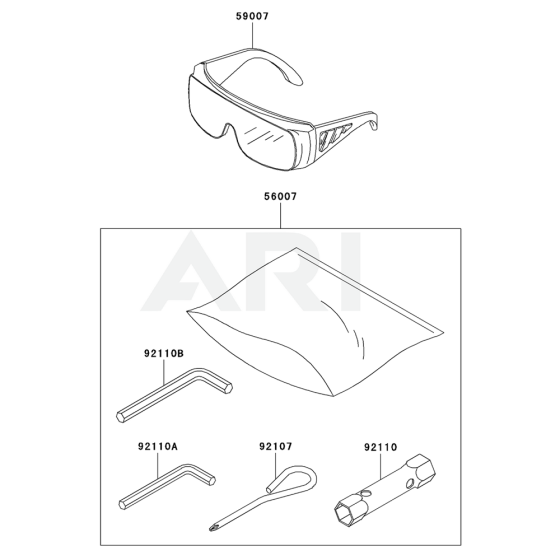 Tool for Kawasaki KHD600A Hedge Trimmer