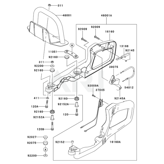 Pipe / Handle / Guard for Kawasaki KHD600B Hedge Trimmer