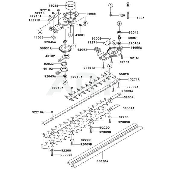 Case / Cutter for Kawasaki KHD600B Hedge Trimmer