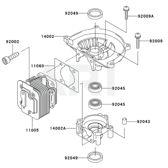 Cylinder / Crankcase for Kawasaki KHD600B Hedge Trimmer