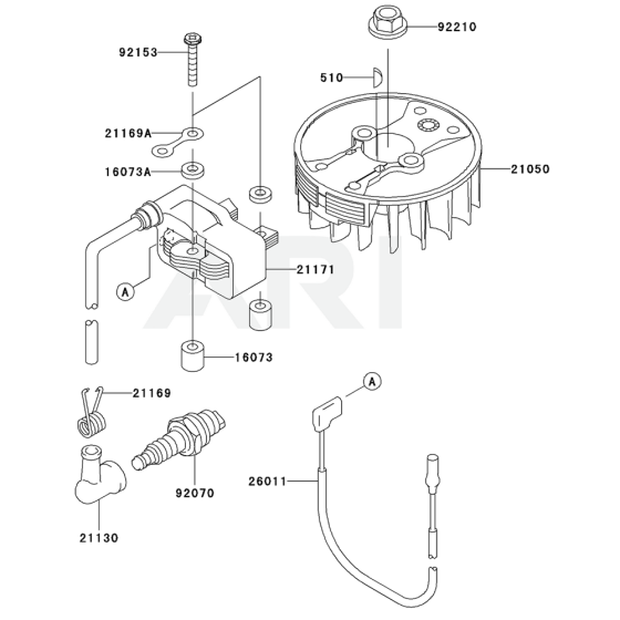 Electric Equipment for Kawasaki KHD600B Hedge Trimmer