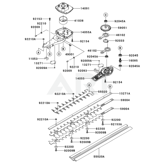 Case / Cutter for Kawasaki KHDS600A Hedge Trimmer