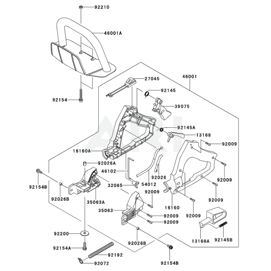 Pipe / Handle / Guard for Kawasaki KHDS750A Hedge Trimmer