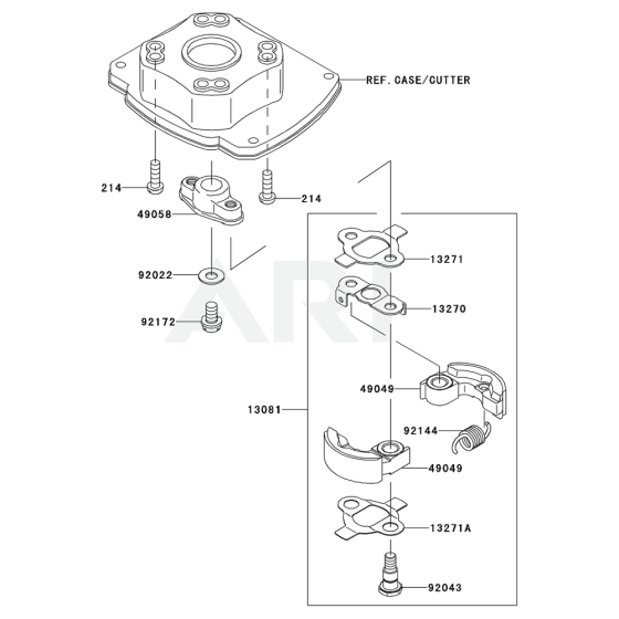 P.T.O Equipment for Kawasaki KHDS750A Hedge Trimmer