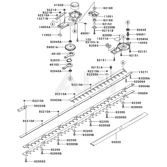 Case / Cutter for Kawasaki KHS1100B Hedge Trimmer