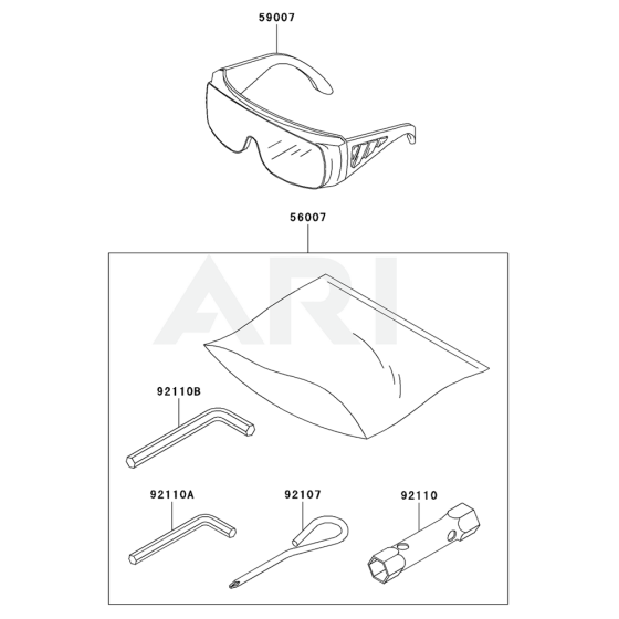 Tool for Kawasaki KHS750A Hedge Trimmer