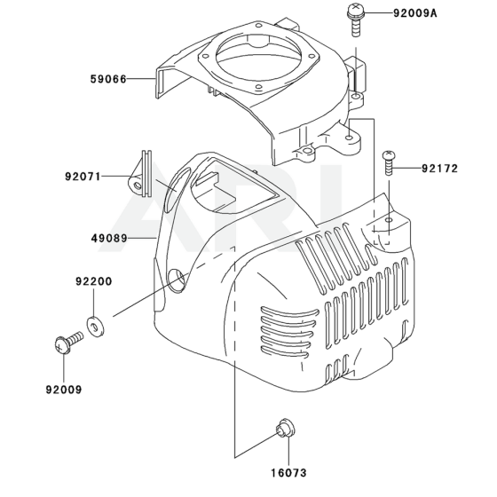 Cooling Equipment for Kawasaki KHS750B Hedge Trimmer