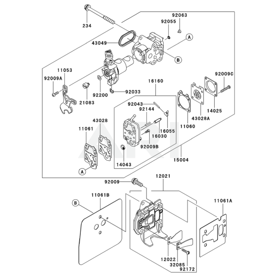 Carburettor for Kawasaki KHSS1100A Hedge Trimmer