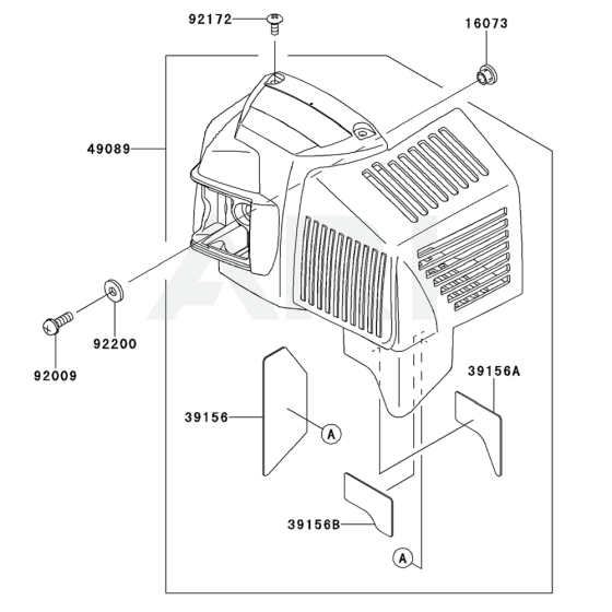 Cooling Equipment for Kawasaki KHSS1100A Hedge Trimmer