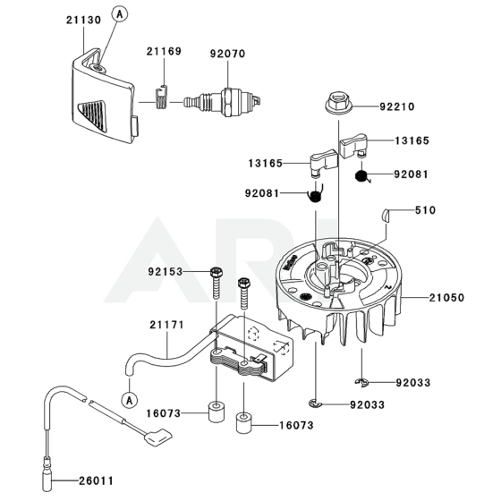 Electric Equipment for Kawasaki KHSS1100A Hedge Trimmer