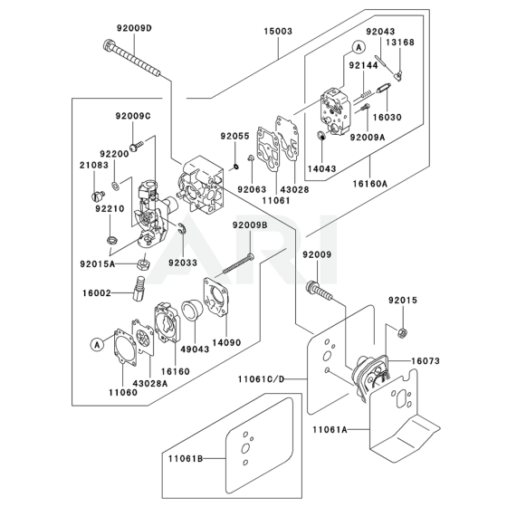 Carburettor for Kawasaki KHT600S Hedge Trimmer