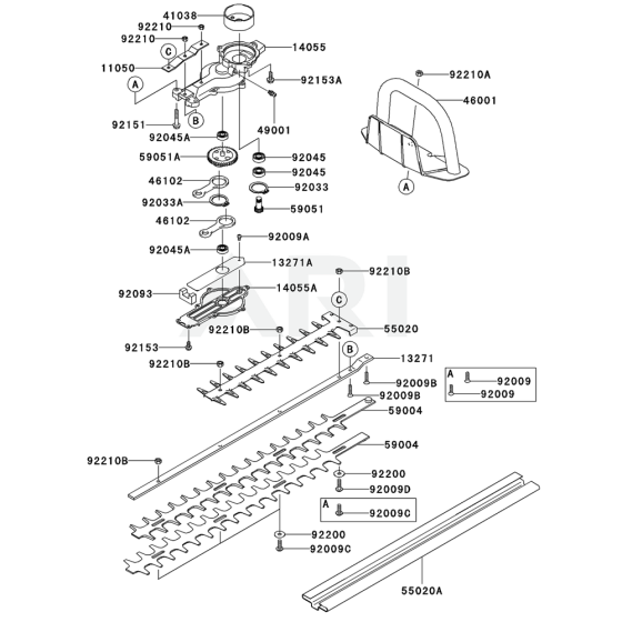 Case / Cutter for Kawasaki KHT600S Hedge Trimmer