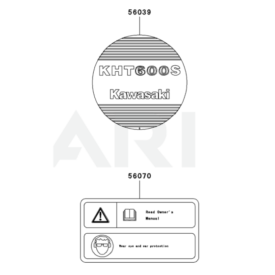 Label for Kawasaki KHT600SC Hedge Trimmer