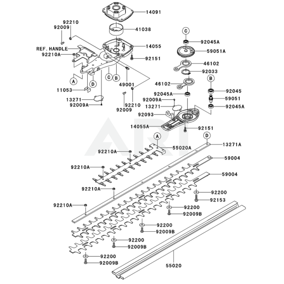 Case / Cutter for Kawasaki KHT750D Hedge Trimmer