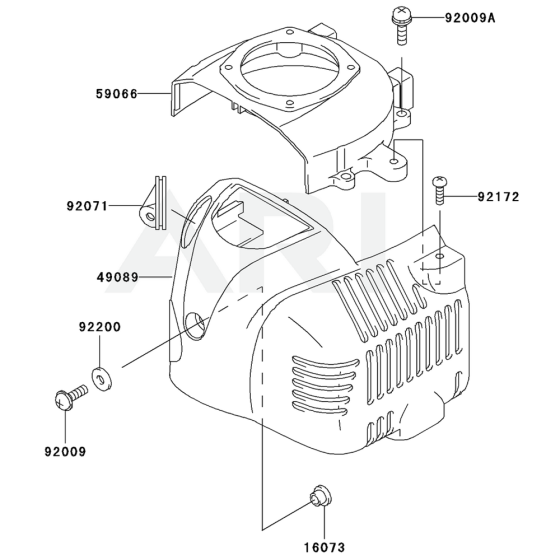 Cooling Equipment for Kawasaki KHT750D Hedge Trimmer