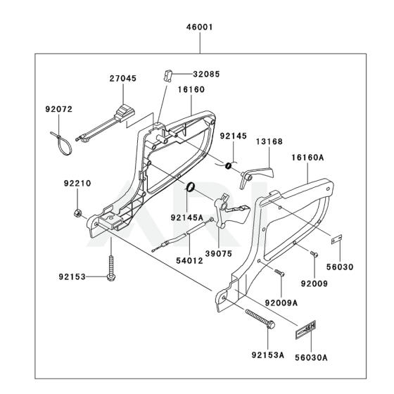 Handle for Kawasaki KHT750S Hedge Trimmer