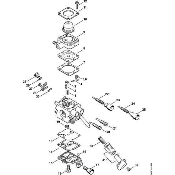 Carburetor C1M-S226, C1M-S207, C1M-S145 for Stihl KM56C KM56RC KombiEngine