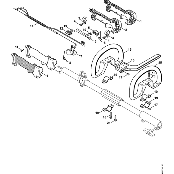 Handle for Stihl KM90 KM90R KombiEngine