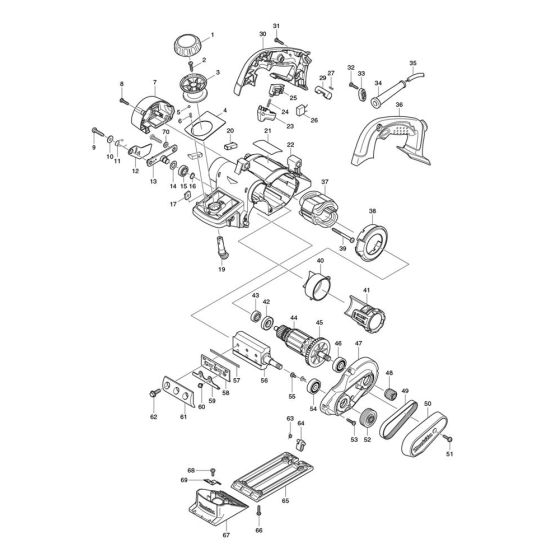 Makita KP0810 Planer Assembly