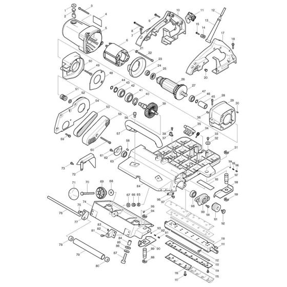 Makita KP312 Planer Assembly