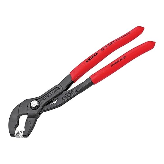 Spring Hose Clamp Pliers For Click Clamps 250mm by Knipex - 85 51 250 C