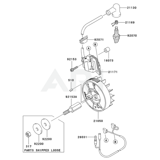 Electric Equipment for Kawasaki KRB300A Blower