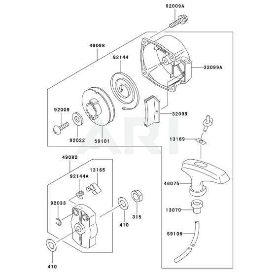 Starter for Kawasaki KRB450BC Blower