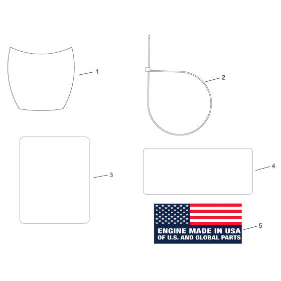 Label, Clear Lamination for Kohler KS595 Engines